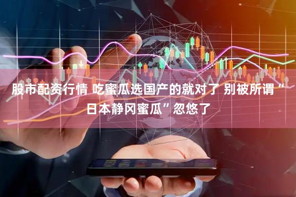 股市配资行情 吃蜜瓜选国产的就对了 别被所谓“日本静冈蜜瓜”忽悠了