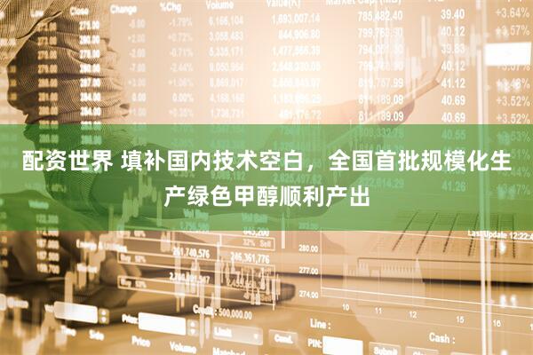 配资世界 填补国内技术空白，全国首批规模化生产绿色甲醇顺利产出