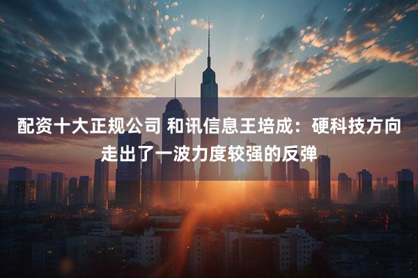 配资十大正规公司 和讯信息王培成：硬科技方向走出了一波力度较强的反弹